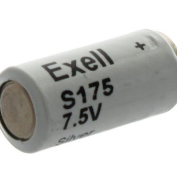 Exell S175 150mAh 7.5V Silver Oxide (Zn/Ag20) Microphone Battery