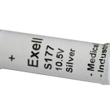 Exell S177 110mAh 10.5V Silver Oxide (Zn/Ag20) Industrial Microphone Battery