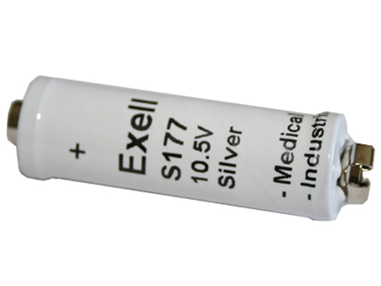 Exell S177 150mAh 10.5V Silver Oxide (Zn/Ag20) Industrial Microphone Battery