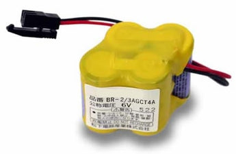 Energy+ BR-2/3A4F 2900mAh 6V Lithium Primary (LiMnO2) Battery Pack - Replacement for Fanuc Robot Controller - Heat Sealed Bag