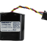 Energy+ LS33600-2AB 17000mAh 3.6V Lithium Thionyl Chloride (LiSOCI2) Battery Pack with Wire Leads Connector - Replacement for Allen Bradley - Heat Sealed Bag