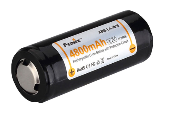 Fenix ARB-L4 26650 4800mAh 3.7V Protected Lithium Ion (Li-ion) Button Top Battery - Blister Pack