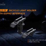 Fenix ALD-10 Bike Light Holder with GoPro Interface - Compatible with all Fenix Bike Lights