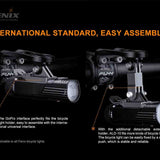 Fenix ALD-10 Bike Light Holder with GoPro Interface - Compatible with all Fenix Bike Lights