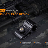 Fenix ALG-18 Barrel Mount for Flashlights with Quick Release