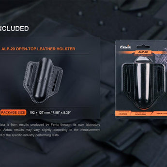 Fenix ALP-20 Open Top Leather Holster for the TK, PD and HT Series Flashlights