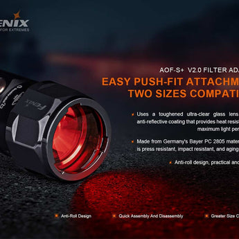 Fenix AOF-S Plus V2.0 Filter for the E, LD and PD Series Flashlights