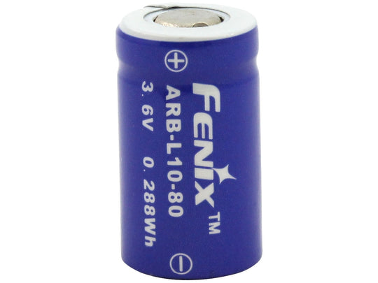 Fenix ARB-L10-80 10180 80mAh 3.6V Unprotected Lithium Ion (Li-ion) Button Top Battery