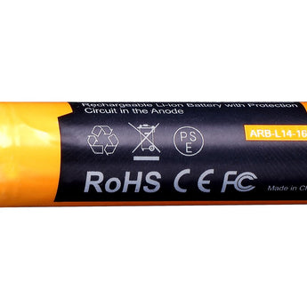 Fenix ARB-L14U 14500 1600mAh 1.5V Lithium Ion (Li-ion) Button Top Battery with Micro USB Charging Port - Clam Shell