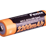 Fenix ARB-L14 14500 2200mAh 1.5V Lithium Ion (Li-ion) Button Top Battery with Micro USB Charging Port