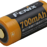 Fenix ARB-L16 16340 700mAh 3.7V Protected Lithium Ion (Li-Ion) Button Top Battery for PD25 and PD22UE Flashlights - Retail Packaging