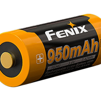 Fenix ARB-L16-950P High Performance 16340 950mAh 3.6V Protected Lithium Ion (Li-ion) Button Top Battery