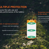 Fenix ARB-L18-1100 18350 1100mAh 3.6V Protected Lithium Ion (Li-ion) Button Top Battery