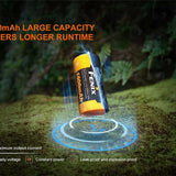 Fenix ARB-L18-1600 18350 1600mAh 3.6V Protected Lithium Ion (Li-ion) Button Top Battery
