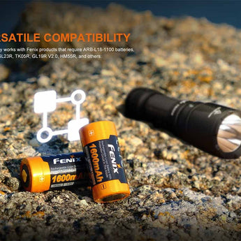 Fenix ARB-L18-1600 18350 1600mAh 3.6V Protected Lithium Ion (Li-ion) Button Top Battery