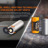 Fenix ARB-L18-1600 18350 1600mAh 3.6V Protected Lithium Ion (Li-ion) Button Top Battery