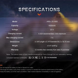 Fenix ARB-L18-1600 18350 1600mAh 3.6V Protected Lithium Ion (Li-ion) Button Top Battery