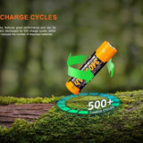 Fenix ARB-L18-3400U V3.0 18650 3400mAh 3.6V Protected Lithium Ion (Li-ion) Button Top Battery with Built-In USB-C Charging Port