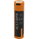 Fenix ARB-L18U 18650 3500mAh 3.6V Protected Lithium Ion (Li-ion) Button Top Battery with Micro USB Charging Port - Clam Shell