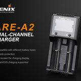 Fenix ARE-A2 Dual Channel Smart Charger for Li-ion, NiMH, and NiCd Batteries
