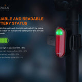 Fenix BC05R V2 Compact Rechargeable LED Bike Tail-Light - 15 Lumens - Uses Built-in Li-ion Battery Pack