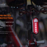 Fenix BC05R V2 Compact Rechargeable LED Bike Tail-Light - 15 Lumens - Uses Built-in Li-ion Battery Pack