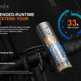 Fenix BC21R V3.0 USB-C Rechargeable LED Bike Light - 1200 Lumens - Luminus SST40 - Includes 1 x 18650
