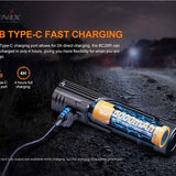 Fenix BC26R USB-C Rechargeable LED Bike Light - 1600 Lumens - Luminus SST40 - Includes 1 x 21700