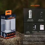 Fenix CL22R USB-C Rechargeable LED Lantern - 500 Lumens - Uses Built-in 2600mAh Li-ion Battery Pack - Iceberg White, Polar Night Black, or Wild Green