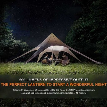 Fenix CL26R Pro USB-C Rechargeable LED Lantern - 650 Lumens - Includes 1 x 21700 - Olive Drab, Grey Camo, or White Marble