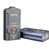 Fenix E03R-V2 USB-C Rechargeable LED Keychain Flashlight - 500 Lumens - Uses Built-in 400mAh Li-ion Battery Pack - Grey or Blue