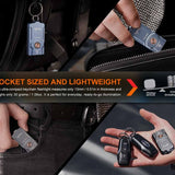 Fenix E03R-V2 USB-C Rechargeable LED Keychain Flashlight - 500 Lumens - Uses Built-in 400mAh Li-ion Battery Pack - Grey or Blue