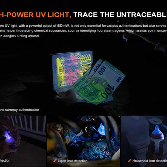 Fenix E06R USB-C Rechargeable LED Flashlight - 700 Lumens - 2 x Luminus SST12 - Uses Built-in 750mAh Li-ion Battery - Grey or Turquoise