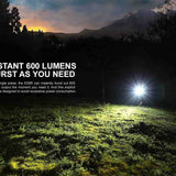 Fenix E09R USB-C Rechargeable LED Flashlight - Luminus SST20 - 600 Lumens - Includes Built-In 800mAh Li-Poly Battery Pack