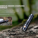 Fenix E09R USB-C Rechargeable LED Flashlight - Luminus SST20 - 600 Lumens - Includes Built-In 800mAh Li-Poly Battery Pack
