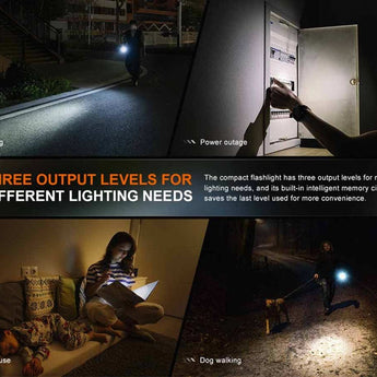 Fenix E12 V3 Compact Everyday Carry LED Flashlight -Luminus SST20 LED - 200 Lumens - Includes 1 x AA