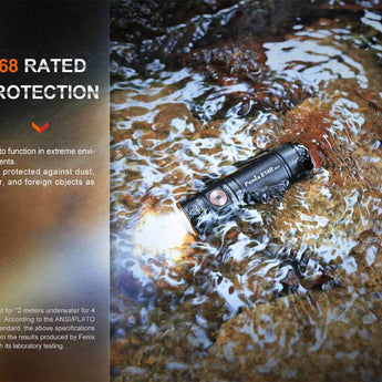 Fenix E18R-V2 USB-C Rechargeable EDC LED Flashlight - Luminus SST40 - 1200 Lumens - Includes 1 x 16340