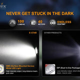 Fenix E-STAR USB-C Rechargeable Emergency Flashlight - 100 Lumens - Includes 1 x NiMH AA