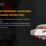 Fenix E-STAR USB-C Rechargeable Emergency Flashlight - 100 Lumens - Includes 1 x NiMH AA