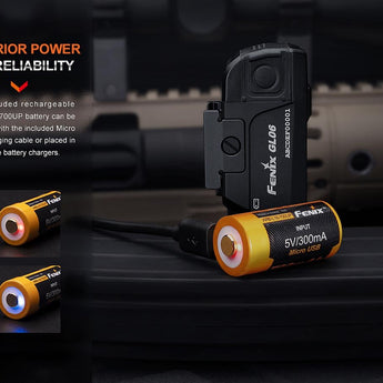 Fenix GL06 Lightweight LED Weapon Light - 600 Lumens - Includes 1 x ARB-L16-700UP