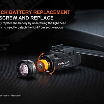 Fenix GL07 Compact High-Output LED Weapon Light - 700 Lumens - Luminus SFT12R - Includes 1 x 16340 with USB-C Charging Port