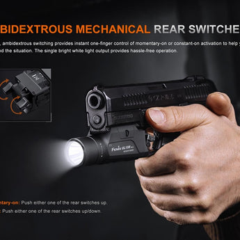 Fenix GL19R V2.0 USB-C Rechargeable LED Weapon Light - 1200 Lumens - Luminus SFT25R - Includes 1 x 18350