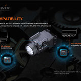 Fenix GL22 Rechargeable LED Weapon Light with Red Laser - Luminus SST20 - 750 Lumens - Includes 1 x 16340