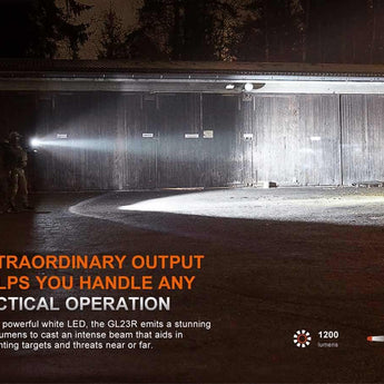 Fenix GL23R USB-C Rechargeable LED Weapon Light - 1200 Lumens - Luminus SFT40 - 520nm Green Laser - Includes 1 x 18350