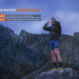 Fenix HL12R V2.0 USB-C Rechargeable LED Headlamp - 500 Lumens - Luminus SST20 - Uses Built-in 950mAh Li-ion Battery Pack - Gun Gray or Purple