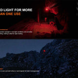 Fenix HL12R V2.0 USB-C Rechargeable LED Headlamp - 500 Lumens - Luminus SST20 - Uses Built-in 950mAh Li-ion Battery Pack - Gun Gray or Purple