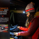 Fenix HL16 Lightweight LED Headlamp - 450 Lumens - Luminus SST20 - Includes 3 x AAA - Black, Pink, Green