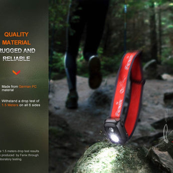 Fenix HL16 Lightweight LED Headlamp - 450 Lumens - Luminus SST20 - Includes 3 x AAA - Black, Pink, Green