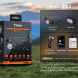 Fenix HL17R USB-C Rechargeable LED Headlamp - 500 Lumens - Luminus SST20 - Uses Built-in 1000mAh Li-ion Battery Pack - Black or White