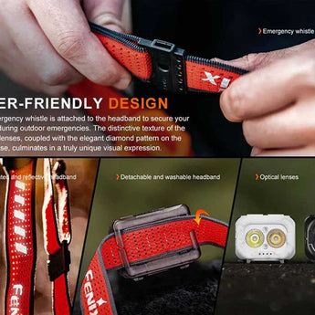 Fenix HL18R-T V2.0 USB-C Rechargeable LED Headlamp - 800 Lumens - Includes 1 x ARB-LP1900 Battery Pack - Polar Night Black or Iceberg White